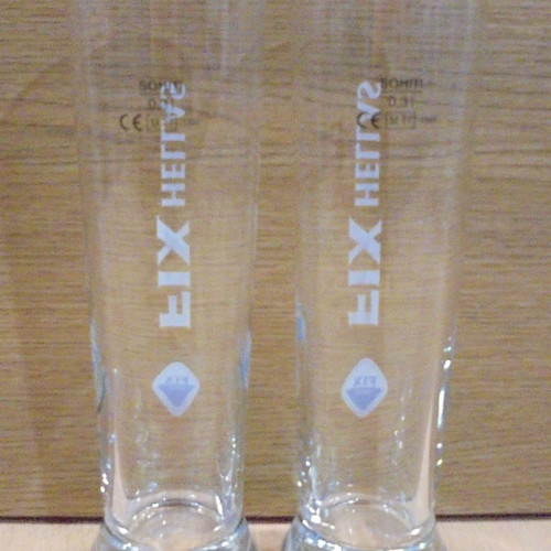 Fix Hellas beer set of 2 promotional glasses 0.3lt used