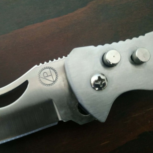 Μπρελόκ knife με πυξίδα καινούργιο, πτυσσόμενο από ανοξείδωτο ατσάλι