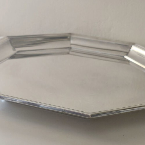 Silver plated serving tray Wallace used, octagonal 33.5cm