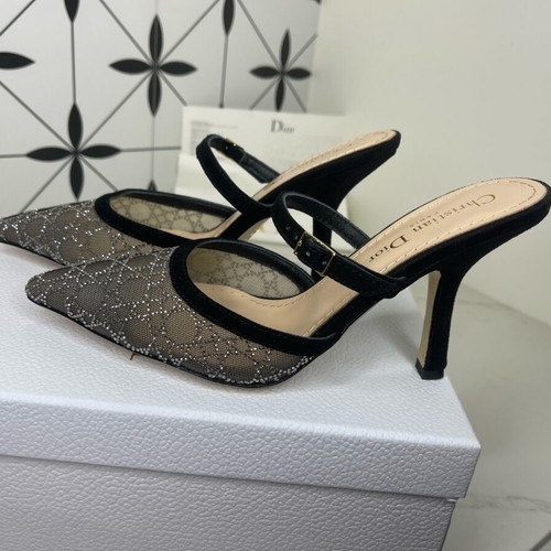 Dior high-heeled mules size 38 new, black