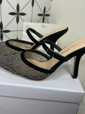 Dior high-heeled mules new, size 38, black