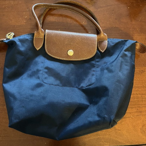 Longchamp handbag like new, blue and brown