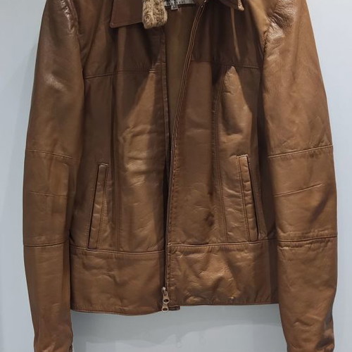 Stanfield women's leather jacket used, brown, size 46