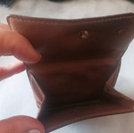 Louis Vuitton leather wallet used, brown