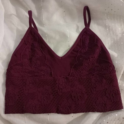 Burgundy crop top XS TALLY WEiJL used