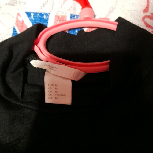 H&M black turtleneck blouse like new size M