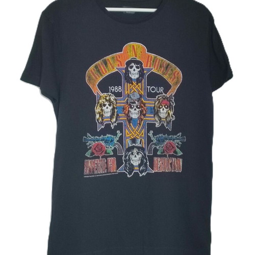Guns n Roses Appetite for Destruction Tour 1988 Official Men's T-Shirt new, Zara, black