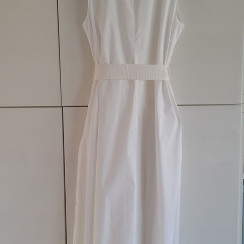 Summer dress Max&Co white poplin with matching belt like new