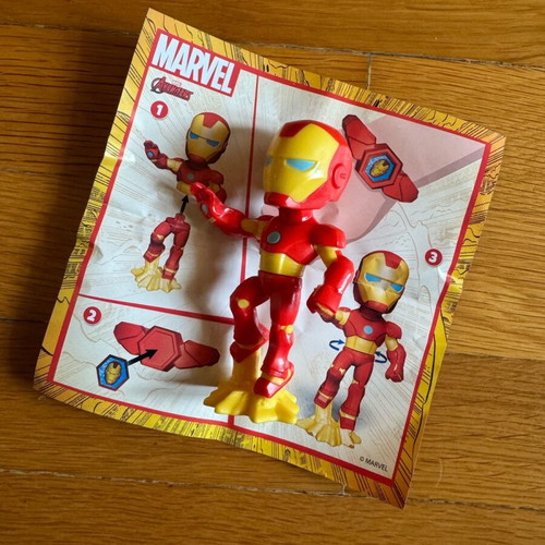Kinder Surprise Maxi Iron Man figure used with bracelet