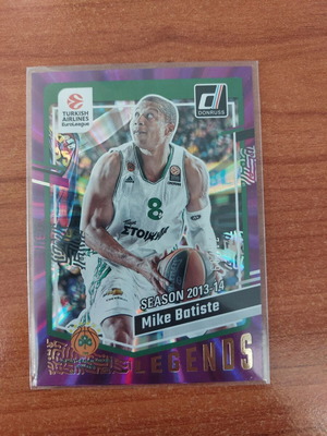 Panini Donruss Euroleague 2023-2024 Mike Batiste Purple Laser card like new