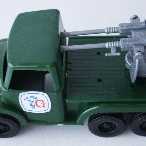 Vintage 70's Greek military truck with 17cm cannon Grecostyl new