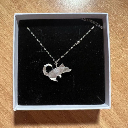 Gregio Origami Necklace Silver 925 New