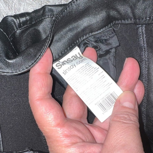 Sinsey pants black leather-look like new, size large