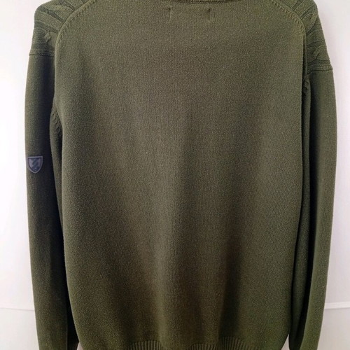 The Bostonians zip-up cardigan used, dark green, size M
