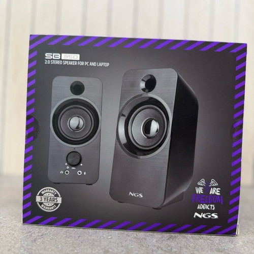 NGS SB350 2.0 Stereo Speakers new, USB powered, 12W RMS