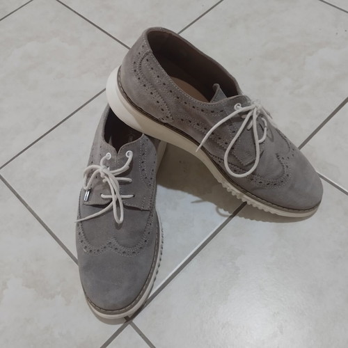 Men's loafers Gianna Kazakou grey suede genuine leather size 42 like new