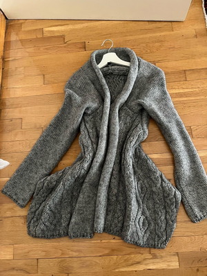 Ζακέτα μάλλινη πλεκτή Benetton σαν καινούργιο, γκρι, μέγεθος S