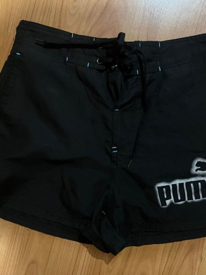 Puma swim shorts size M like new, black and blue