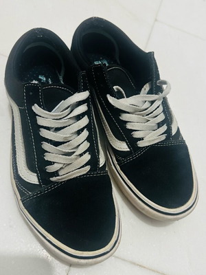 Vans αθλητικά παπούτσια μεταχειρισμένα, μέγεθος 39, μαύρο και άσπρο