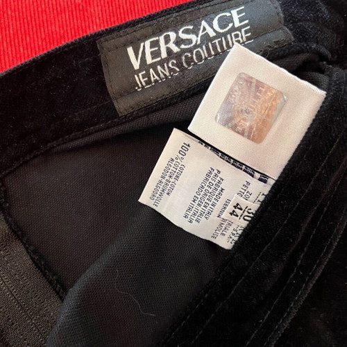 Versace Jean Couture skirt like new, black velvet, size M