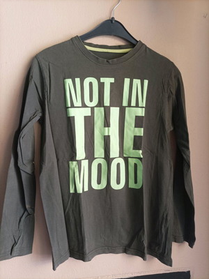 Long-sleeve shirt for boy no.13-14 like new, green