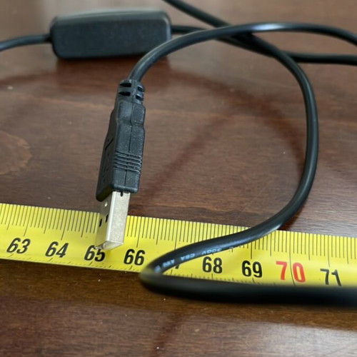 USB cable male to micro USB male with on off switch, like new, 91cm