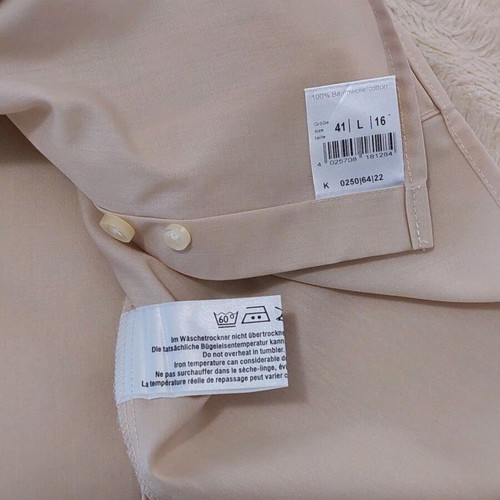 Olymp men's shirt new, size L-XL, light beige