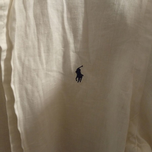 Ralph Lauren men's linen shirt, size S, white