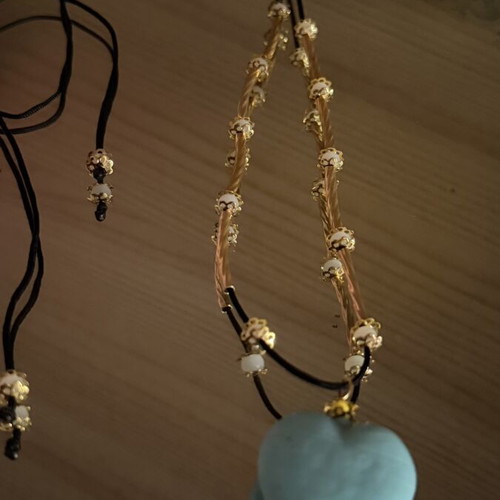 Turquoise Heart Necklace and Bracelet Set with Glass Eye New