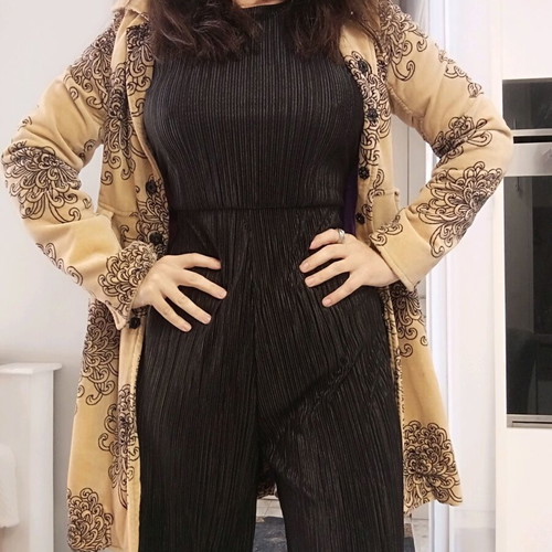 Angel D coat new, brown and purple, size XS/S