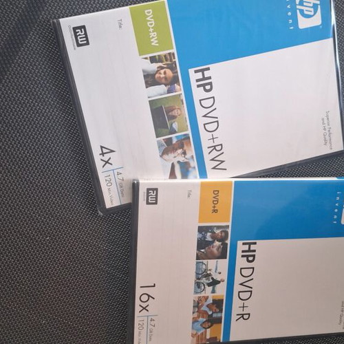 DVD-RW and DVD-R discs new, pack of 4 sealed