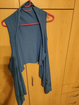Sleeveless women's coat used, blue