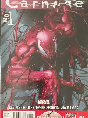 Carnage comics set like new, issues 1 to 5