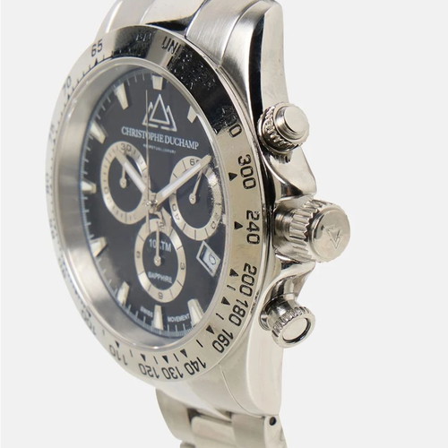 Christopher Duchamp Chronograph Watch new, silver, Swiss movement