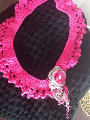 Knitted necklace handmade