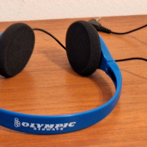 Olympic Airways headphones used for first class passengers