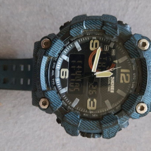 SKMEI 1520 multifunction waterproof sport watch for men used, dark blue