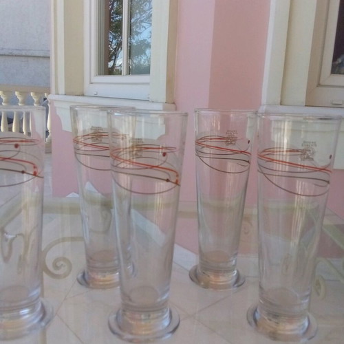 Douwe Egberts glasses like new, set of 5