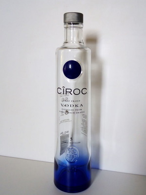Ciroc glass bottle like new, 32 cm height for crafts