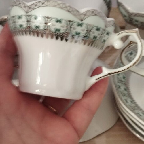 Vintage Coffee Cup Set BF Fine Porcelain medium size like new