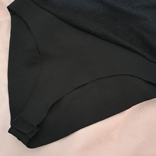 Bershka bodysuit small black shiny with fringes like new