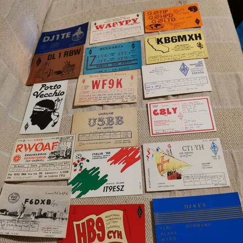 Vintage amateur radio QSL cards used