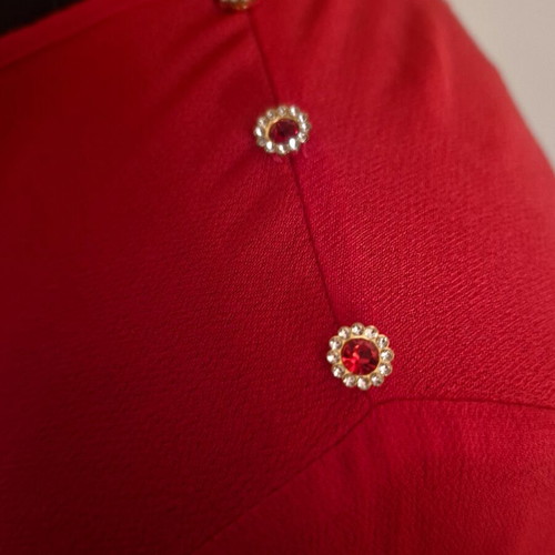 Pull & Bear red dress like new with crystals on shoulders