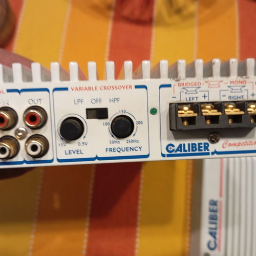 Caliber 2-channel car amplifiers used, set of 2