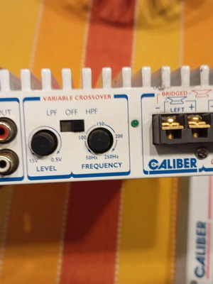 Caliber 2-channel car amplifiers used, set of 2