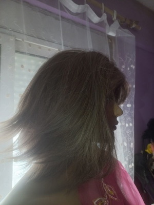 Women's Semi-Long Dark Blonde Synthetic Wig used