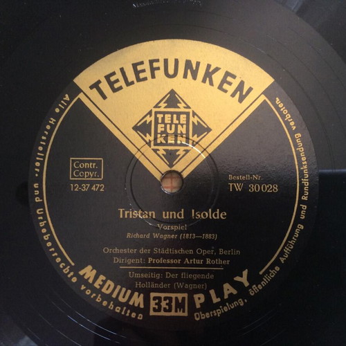 Richard Wagner Vinyl Record Tristan and Isolde, The Flying Dutchman used, classical