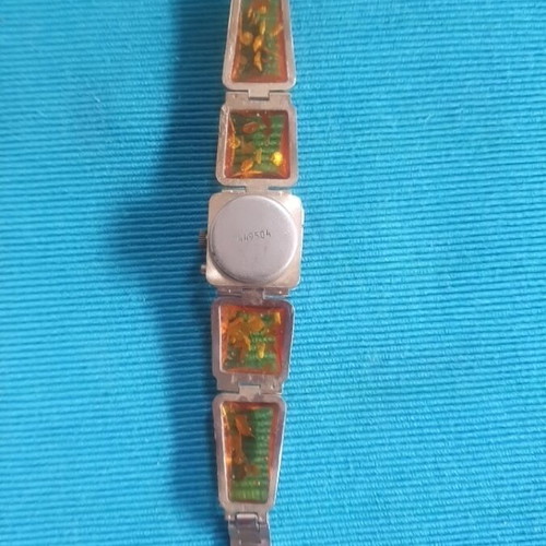 Vintage 90s Chaika jewelry watch used with amber