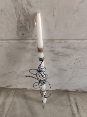Children's Easter candle "Robot" new