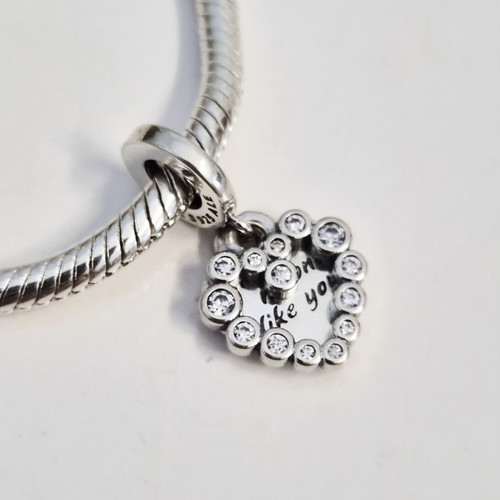 Pandora Charm "There Is No One Like You" Sterling Silver 925 New
